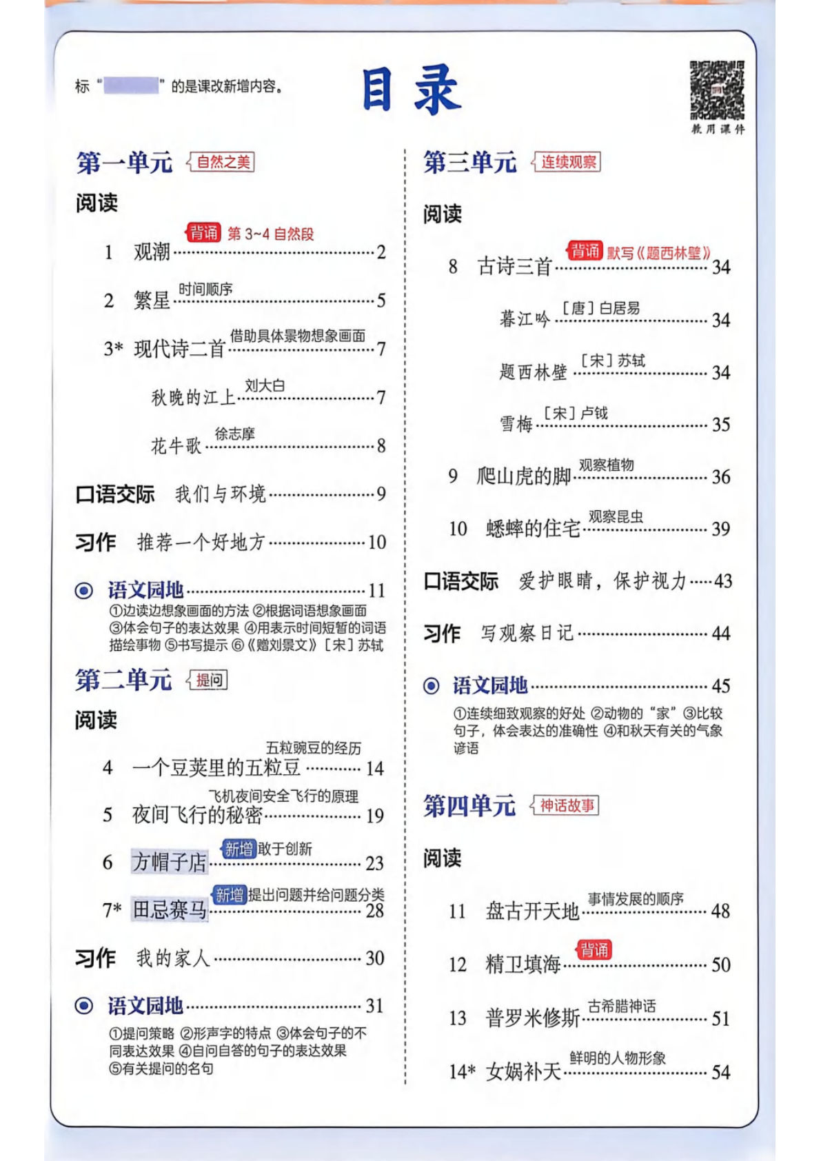 26新四年级上册语文课堂笔记（抢先版）