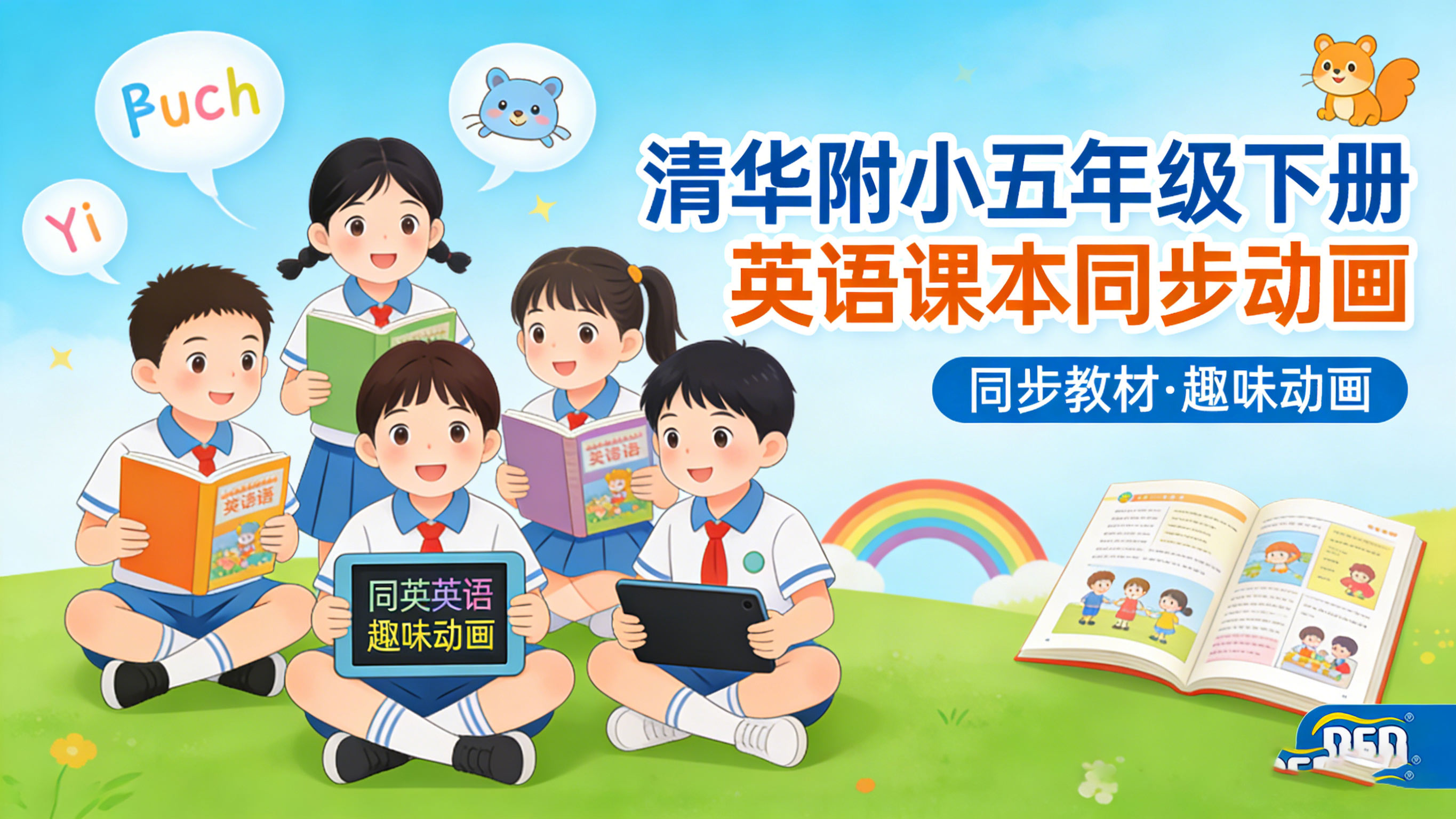 【清华附小】小学五年级下册英语课本同步动画视频