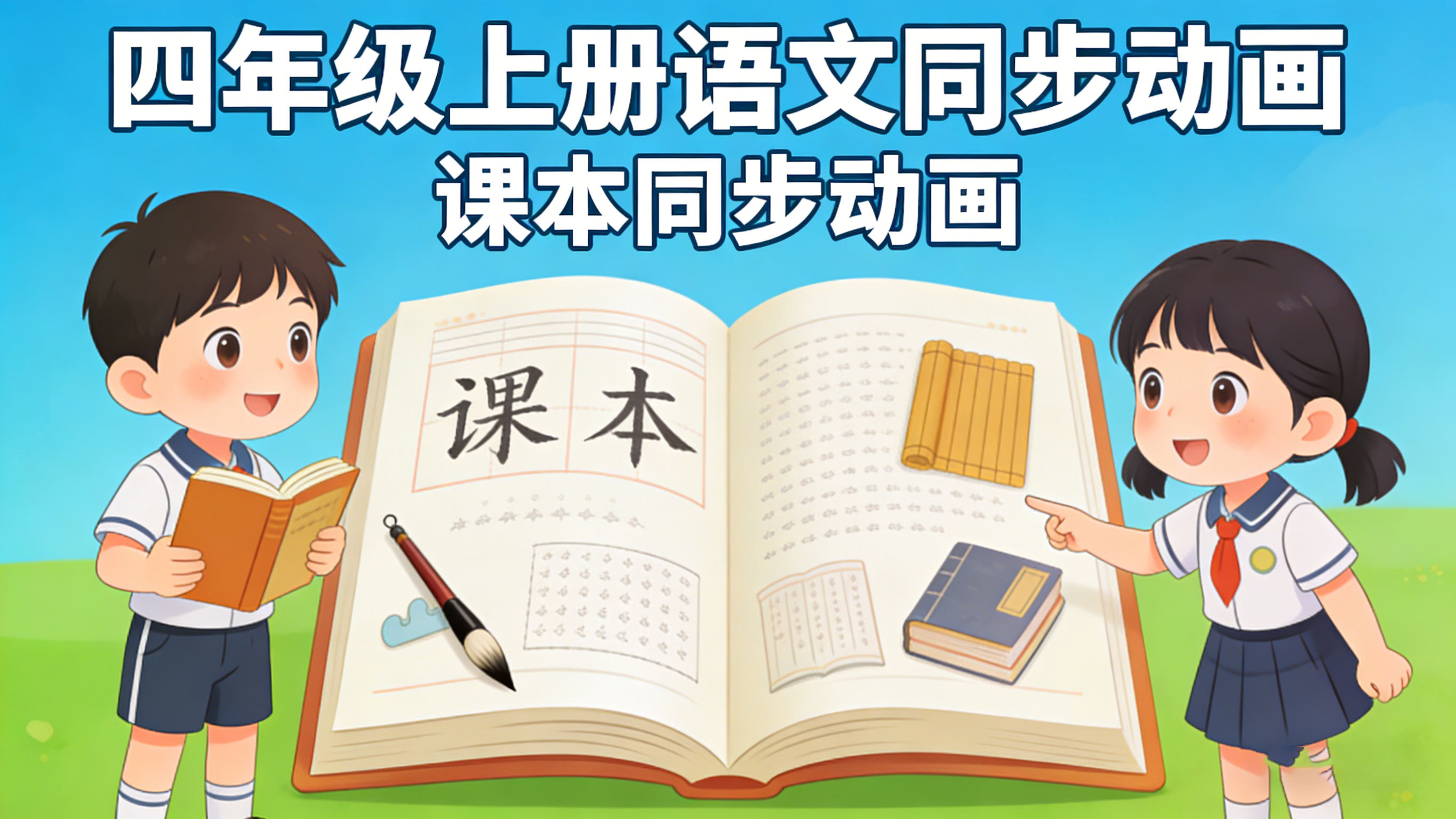 【麻豆语文】小学四年级上册课本同步动画视频高清完整版免费下载